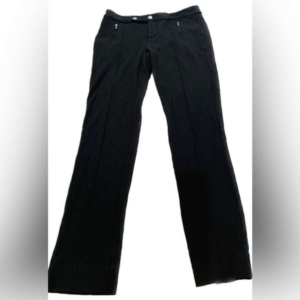 Lauren Ralph Lauren Black Trousers Stretch Women’s Size 4 Petite Black Front Zip